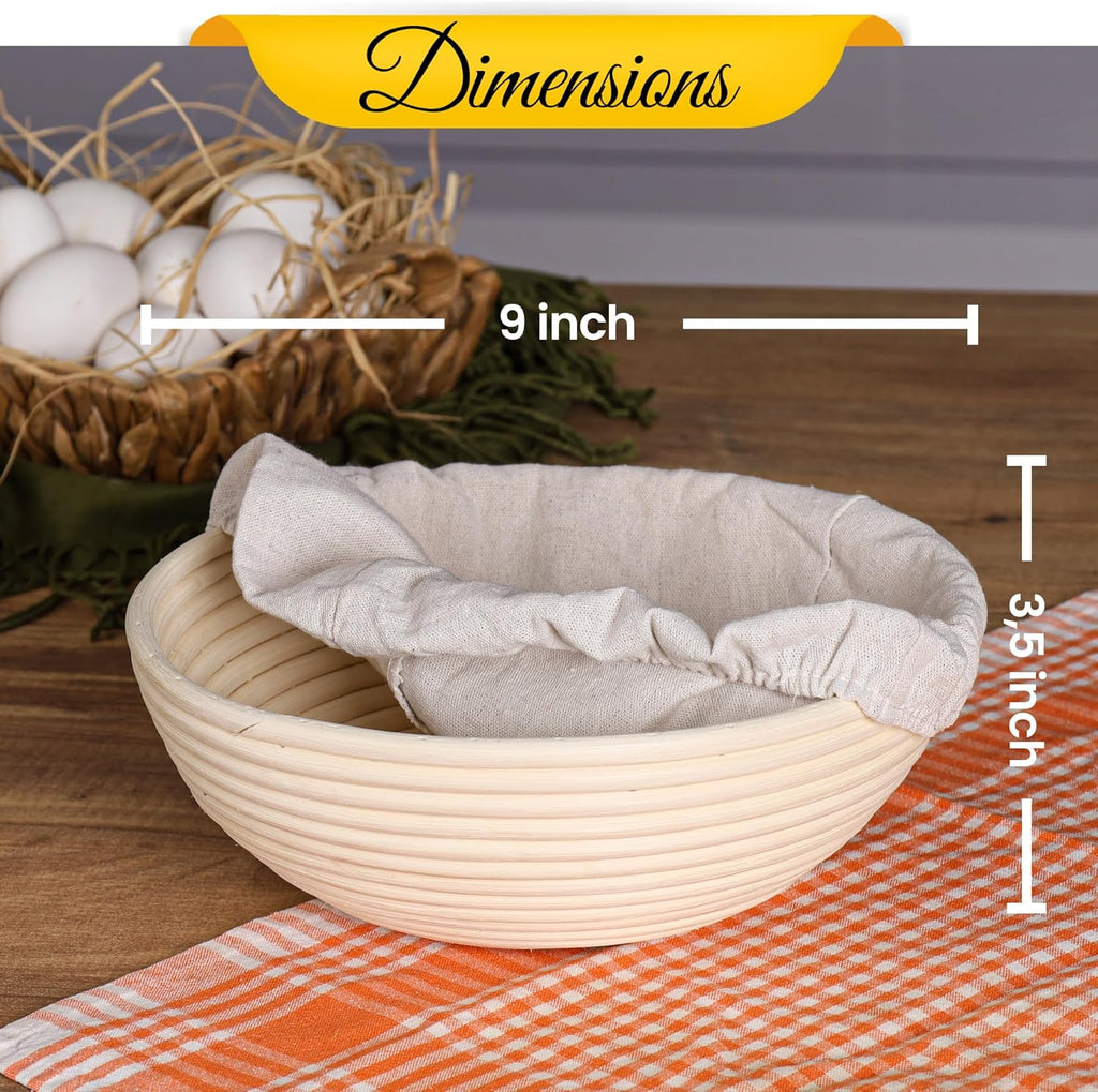 Round 9 Inch Sourdough Proofing Basket O630665