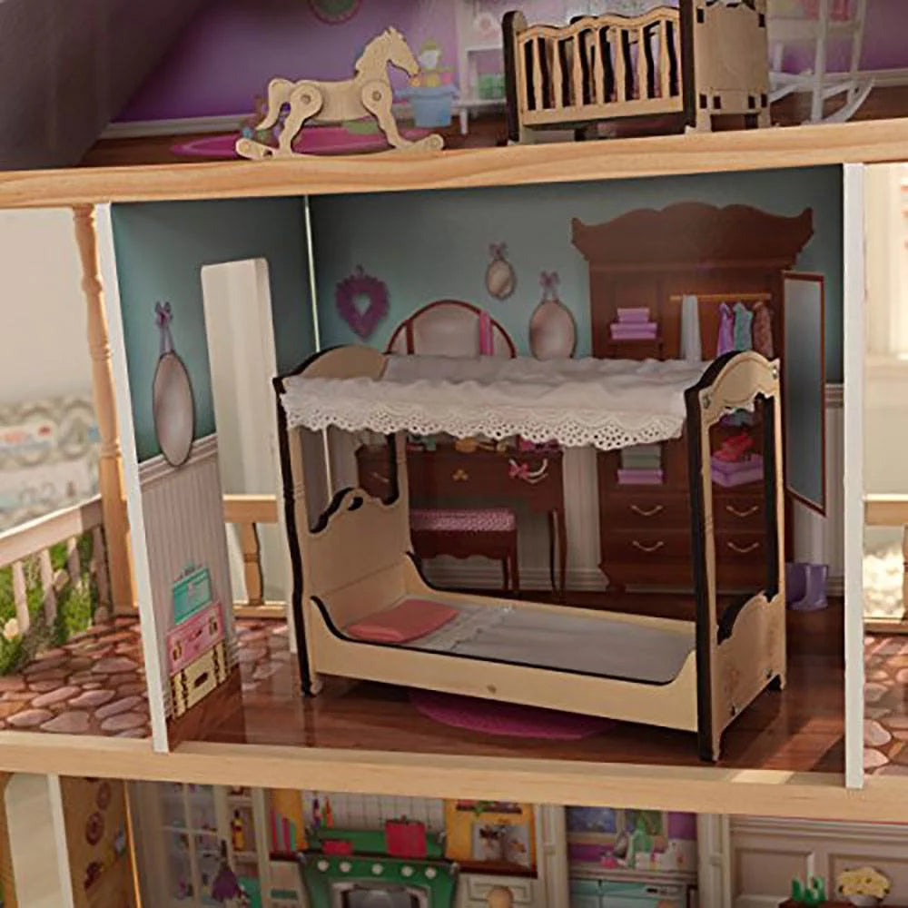 Classic Wooden Dollhouse with 14 Accessories G862018
