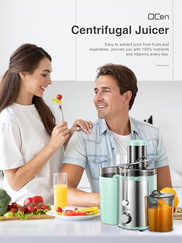 Juicer Machine, 800W Centrifugal Extractor with Wide Mouth Feed Chute, Stainless Steel, BPA-free Y425329