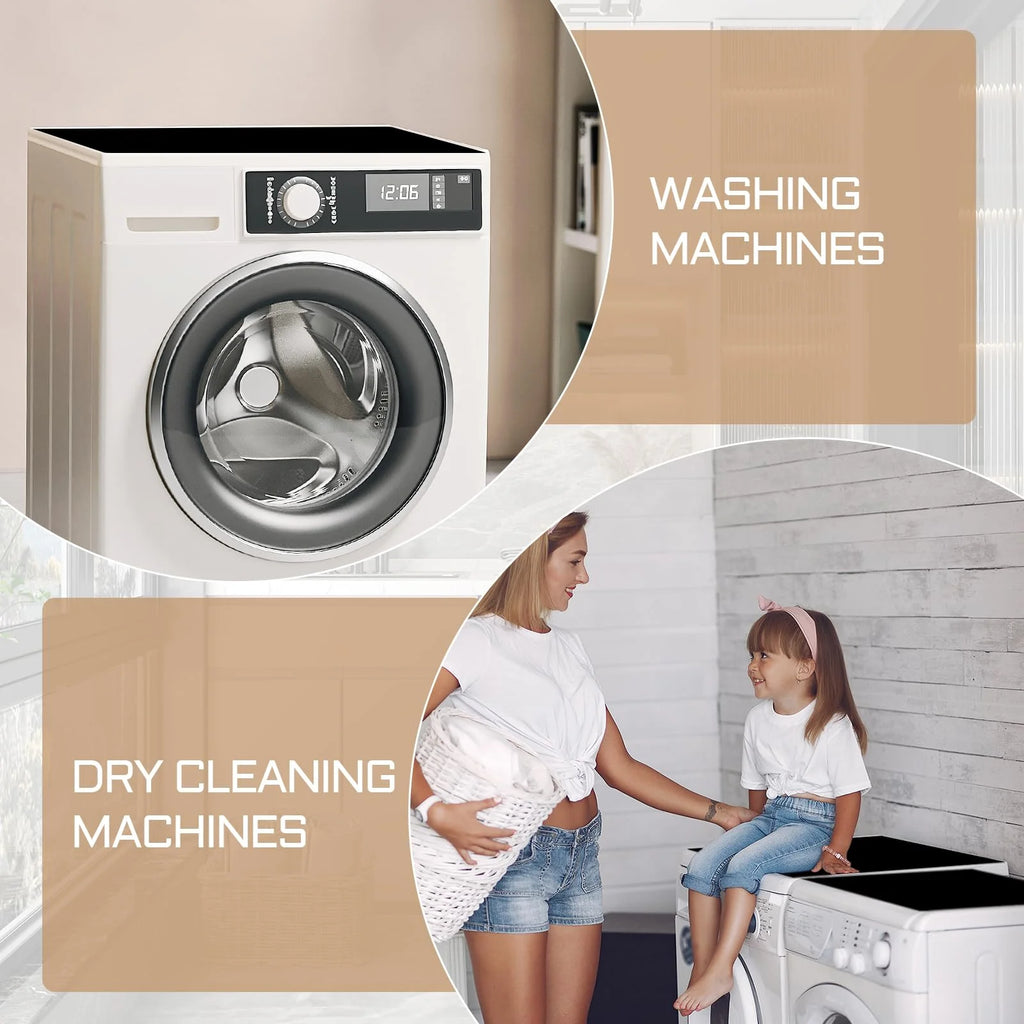 Anti-Slip Washer and Dryer Top Mat, 27" x 31.5" Black, Dust-Proof Protector M860