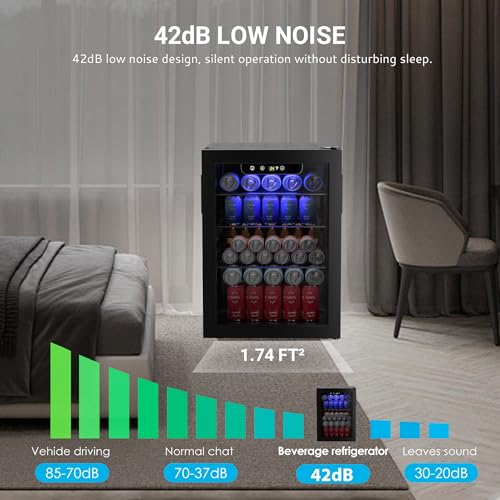 Mini Fridge with Glass Door for Beverages, 2.7 cu.ft C6969