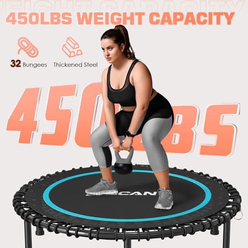 Foldable Mini Trampoline with Adjustable Foam Handle M67736