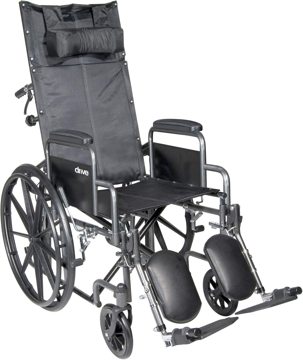 Reclining Wheelchair with Detachable Desk Arms, 18" Seat Width, 300 lbs Capacity S8651