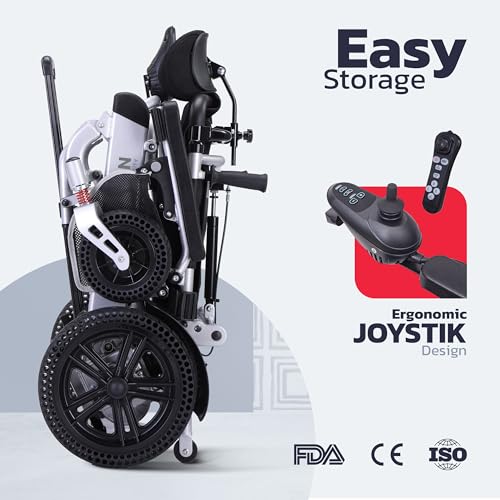 Reclining Foldable Electric Wheelchair for Adults with 25-Mile Range H6131
