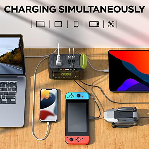 Portable Power Station 88Wh Camping Lithium Battery Solar Generator Fast Charging with AC Outlet N28722
