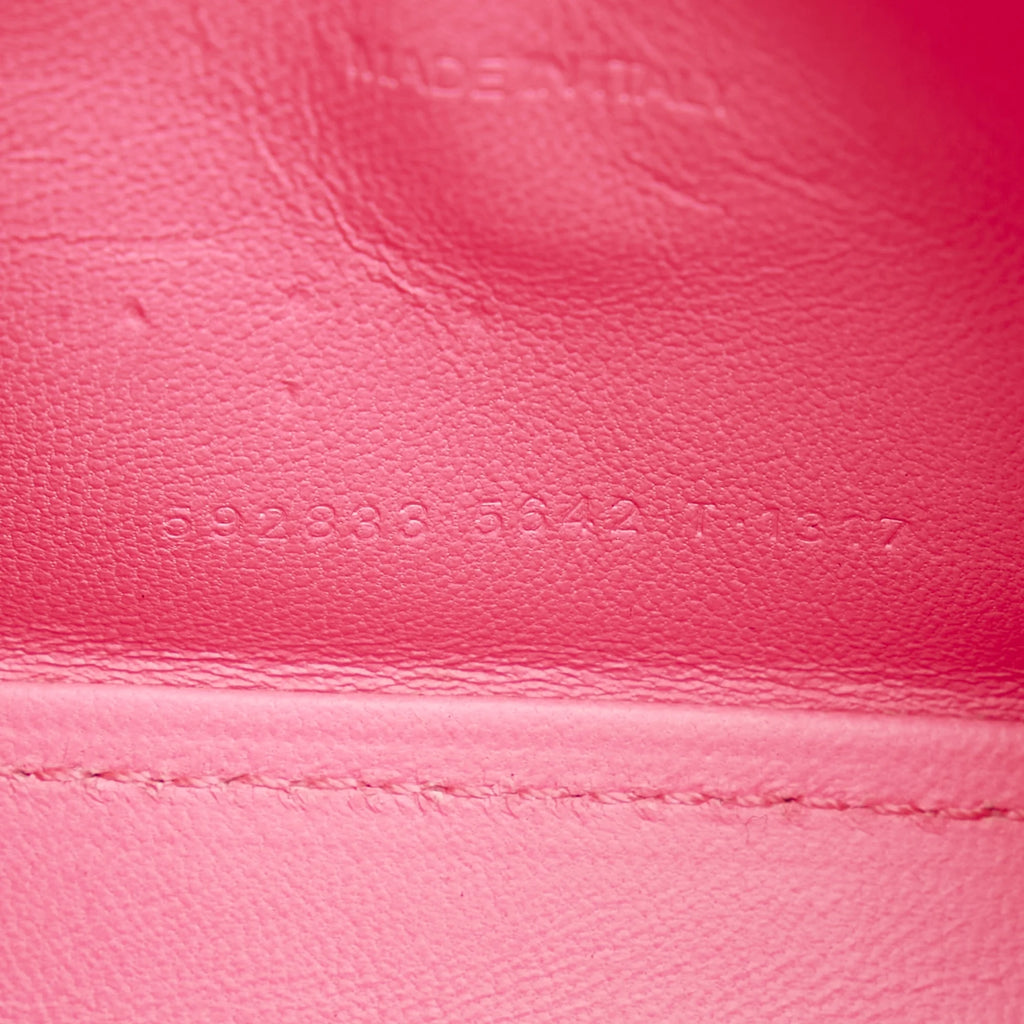 Pre-Owned Hourglass XS Calf Leather Pink Satchel P457642