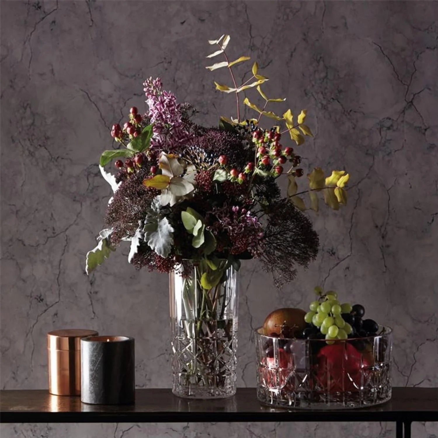 Crystalline Clear Vase, 9 inches J237