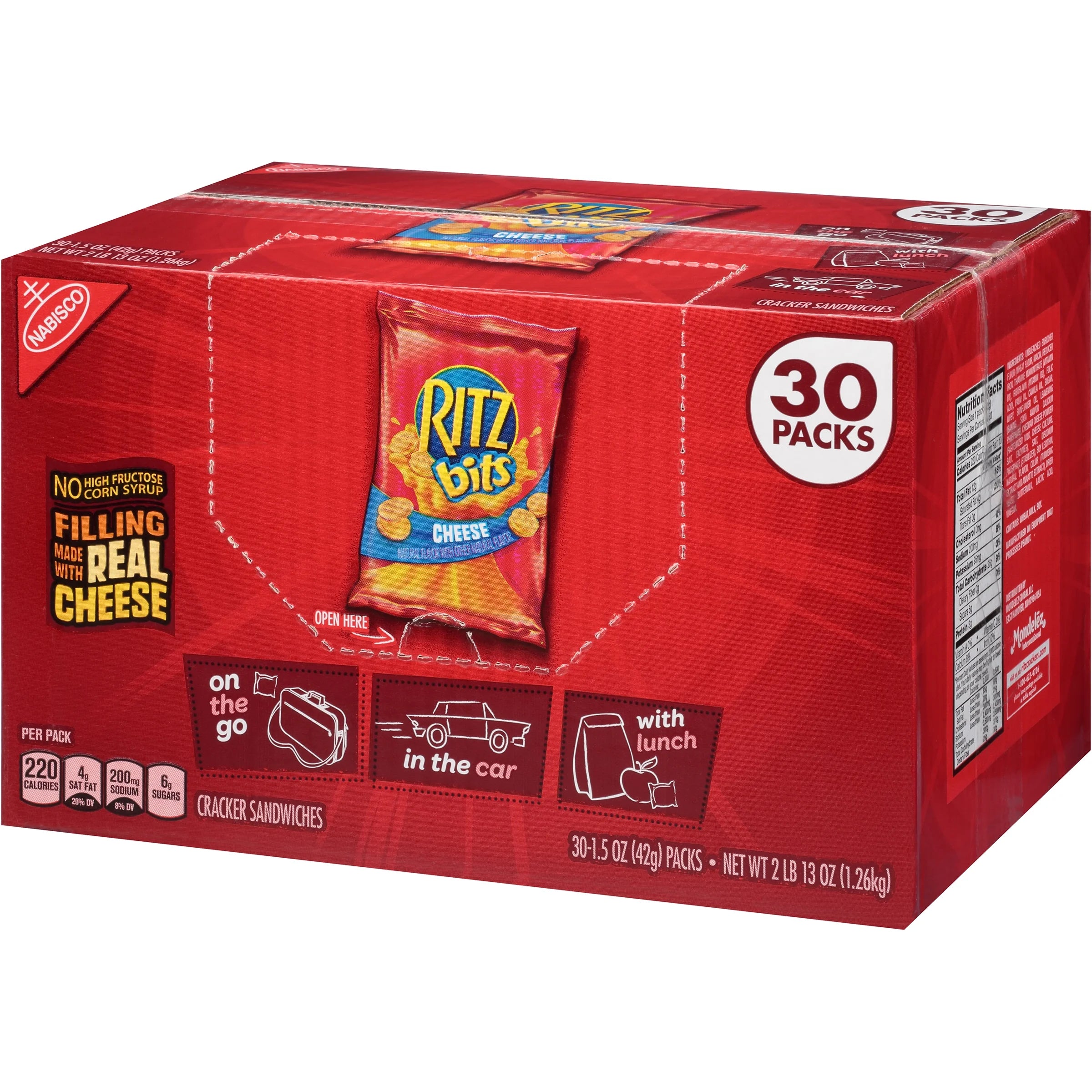 Cheese Cracker Sandwiches, 1.5 oz packs, 30 Count I823