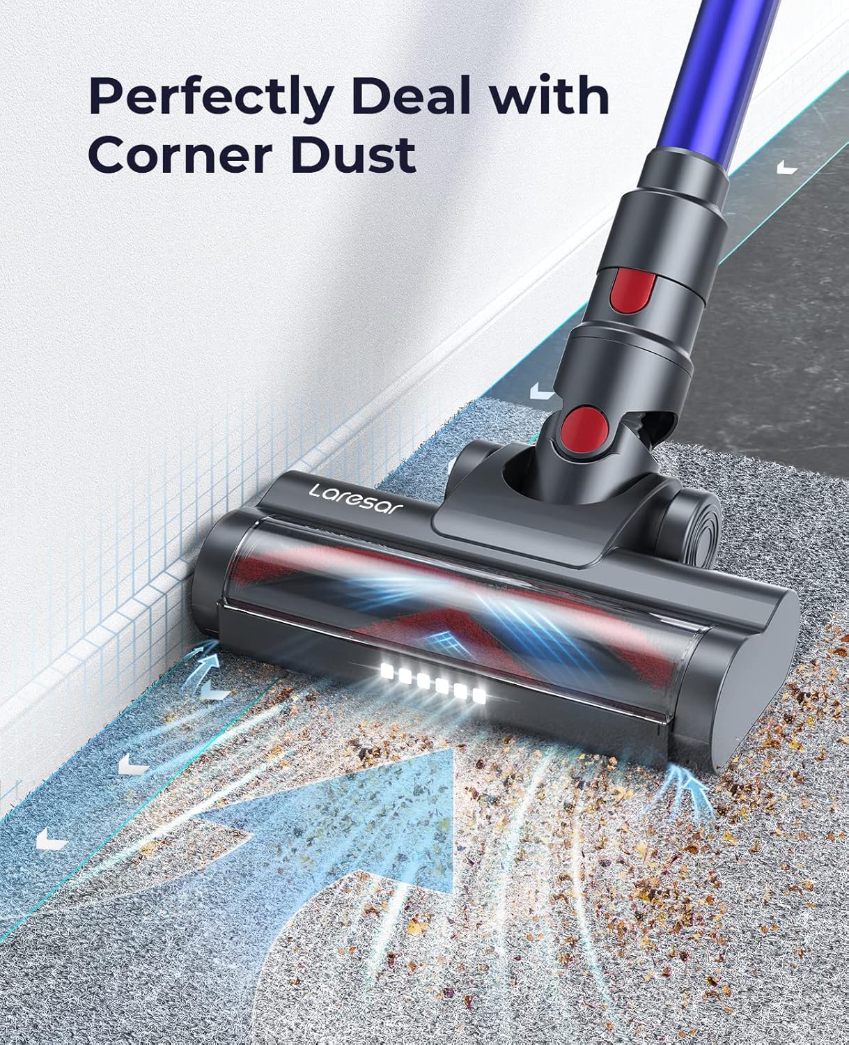 Cordless Vacuum Cleaner, 33Kpa Stick with LED Screen, 55Mins Runtime Q84729