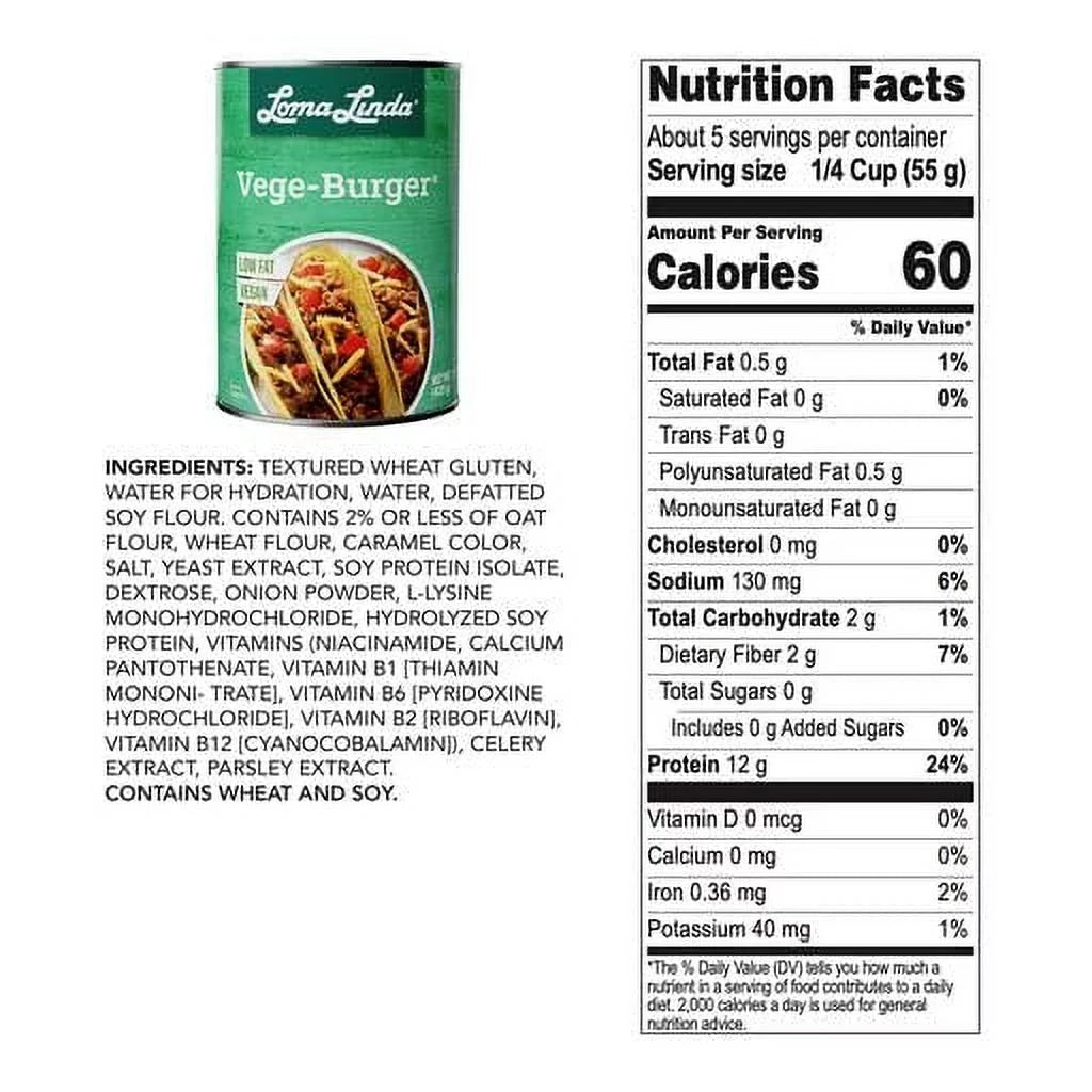 Vegan Vege Burger 15 oz 12 Pack L78966