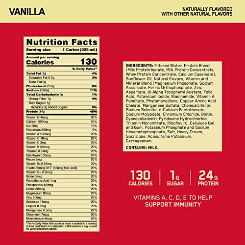 Protein Shake, 24g Protein, Ready to Drink, Gluten Free, Chocolate, 11 Fl Oz, 12 Count S505