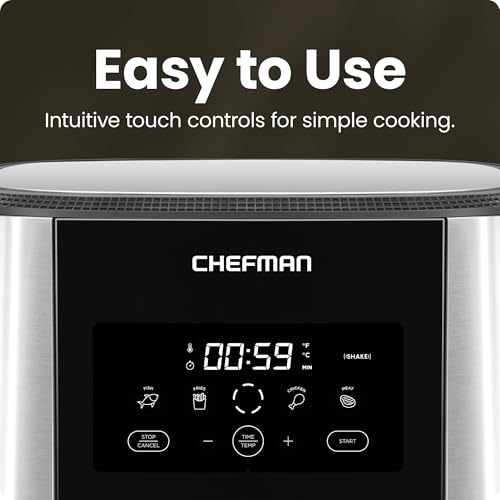 XL 8-Qt Touch Air Fryer, Digital Presets, Nonstick Dishwasher-Safe L9402