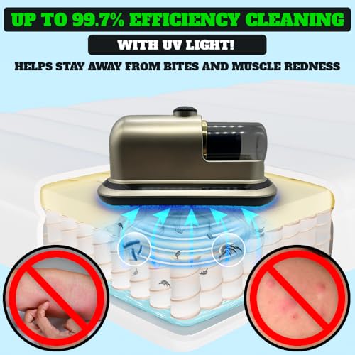 Cordless Mattress Vacuum Cleaner for Deep Cleaning, Red Q46623