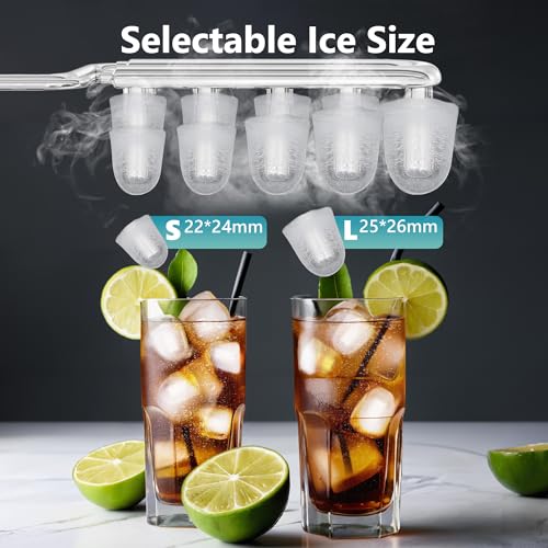 Nugget Ice Maker Countertop with Handle, Portable Sonic Ice Maker H34826
