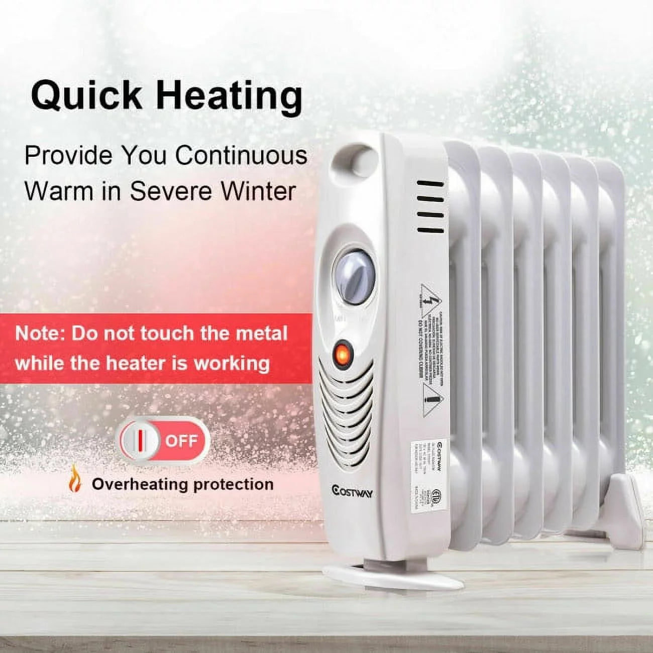 Portable Oil Filled Radiator Heater Y535