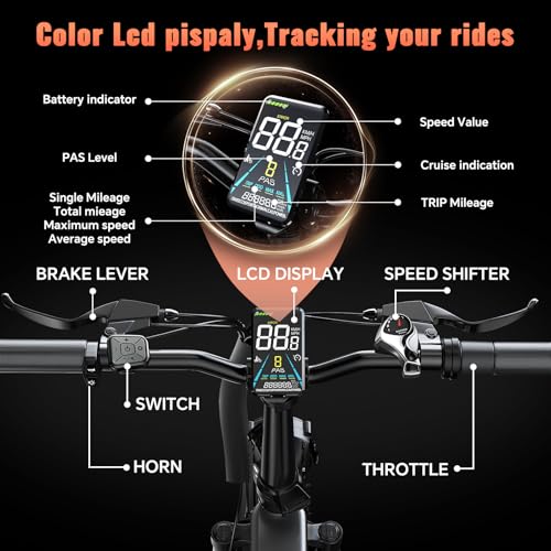 Folding Electric Bike for Adults Full Suspension, 52V 20AH Fat Tire N549125