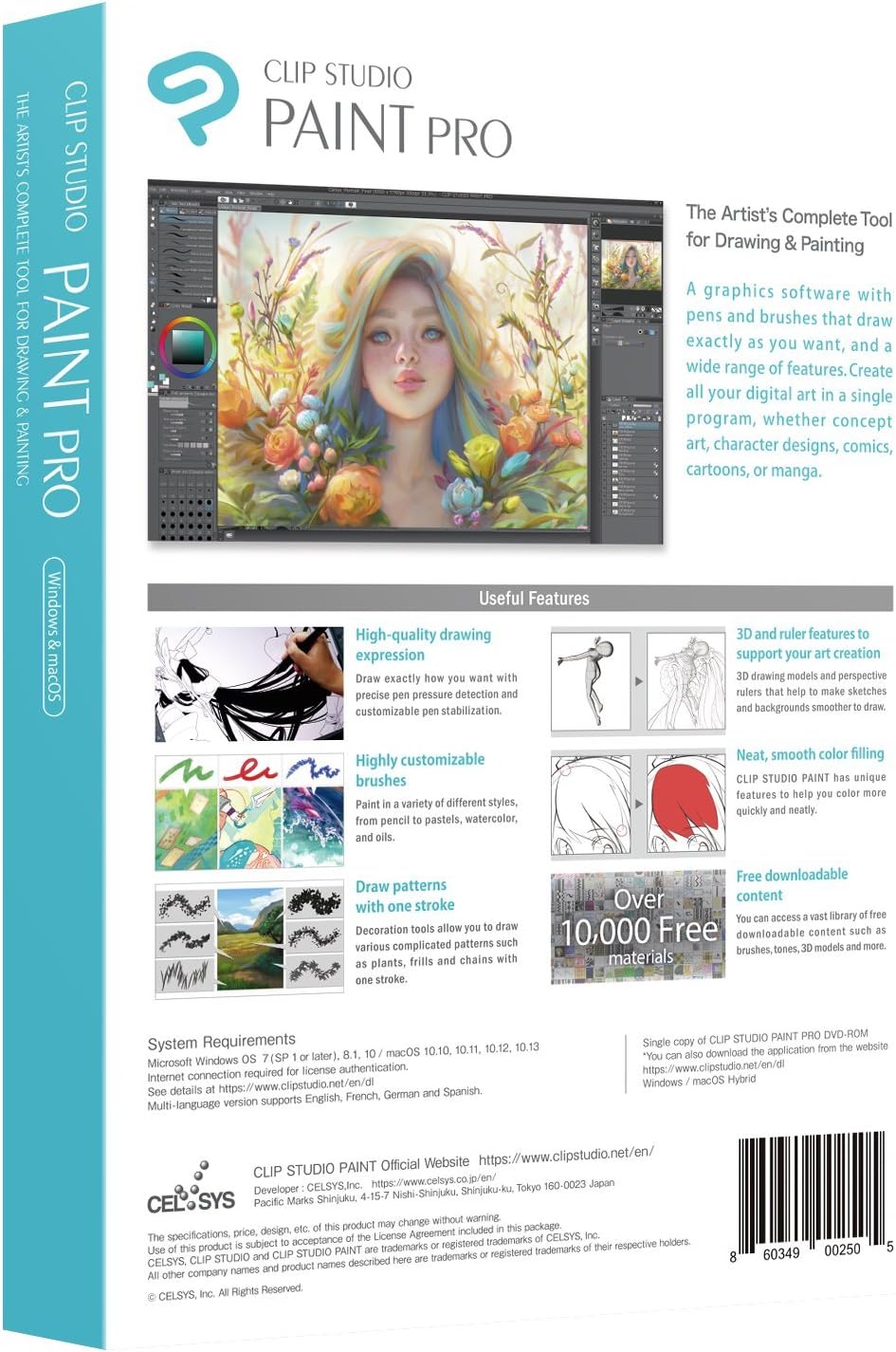 CLIP STUDIO PAINT PRO - Perpetual License - Windows/MacOS M76552