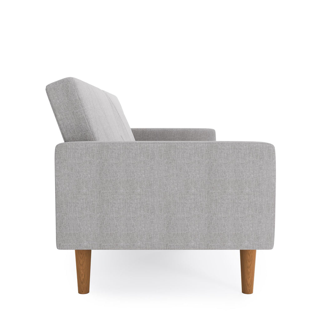 Convertible Sofa Bed with USB Port, Light Gray Linen H2178