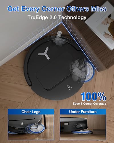 Robot Vacuum and Mop, 18500Pa Suction, Auto-Lift, Self-Emptying C481