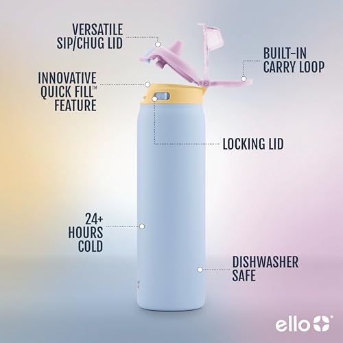 Stainless Steel Water Bottle with Leak Proof Lid, 22oz F571