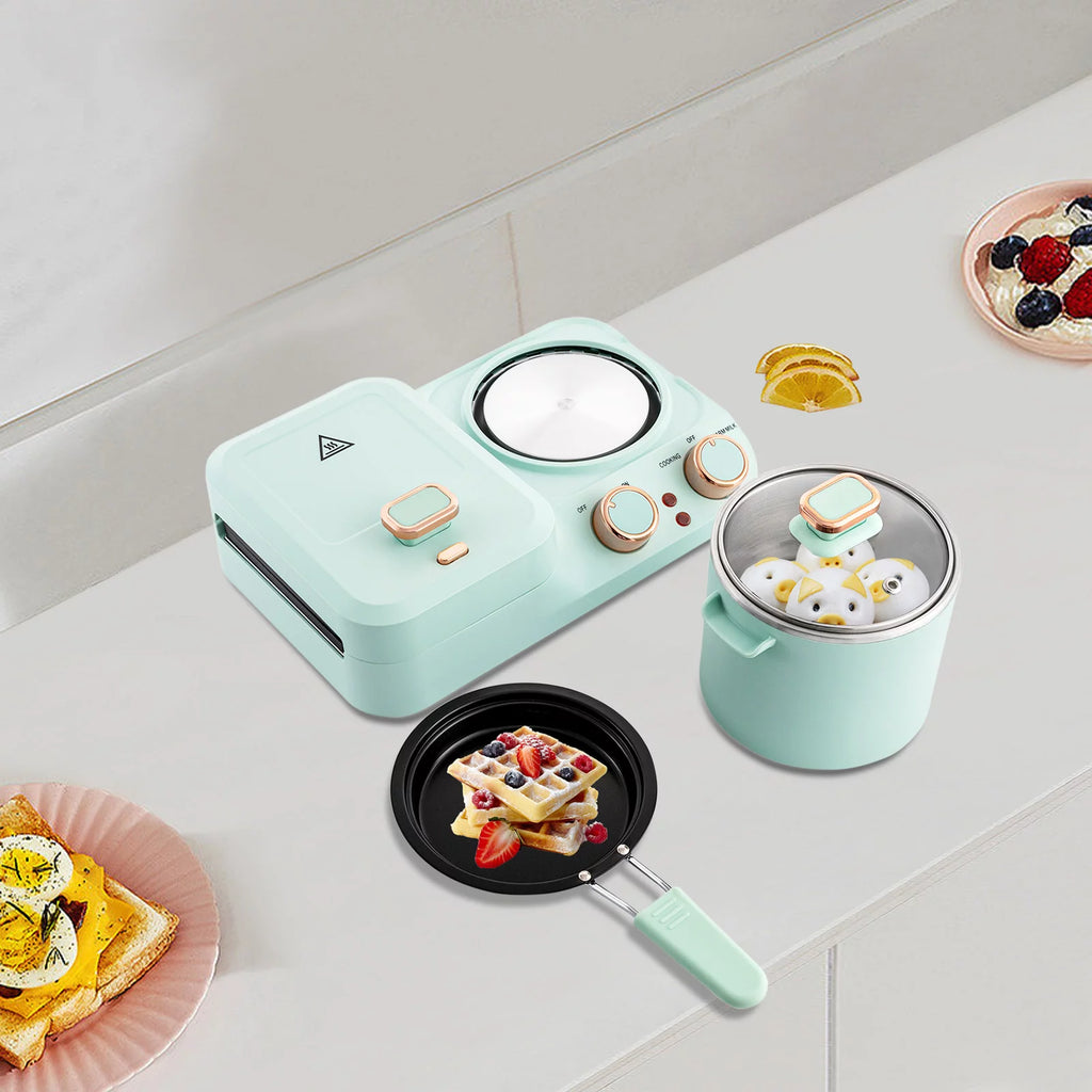 3 in 1 Breakfast Station with Frying Pan, Non-stick Plate, Stockpot A64785