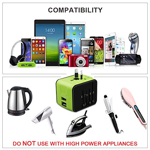 Universal Travel Adapter with USB and Type C, UK/US/AUS/EU Plugs N64661