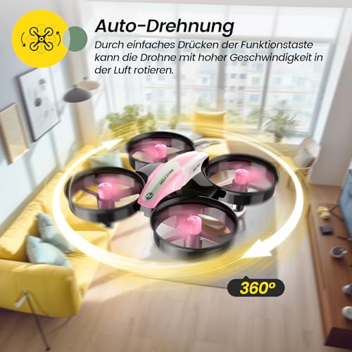 Mini Drone for Kids and Beginners with Auto Hovering, 3D Flips, Red J449