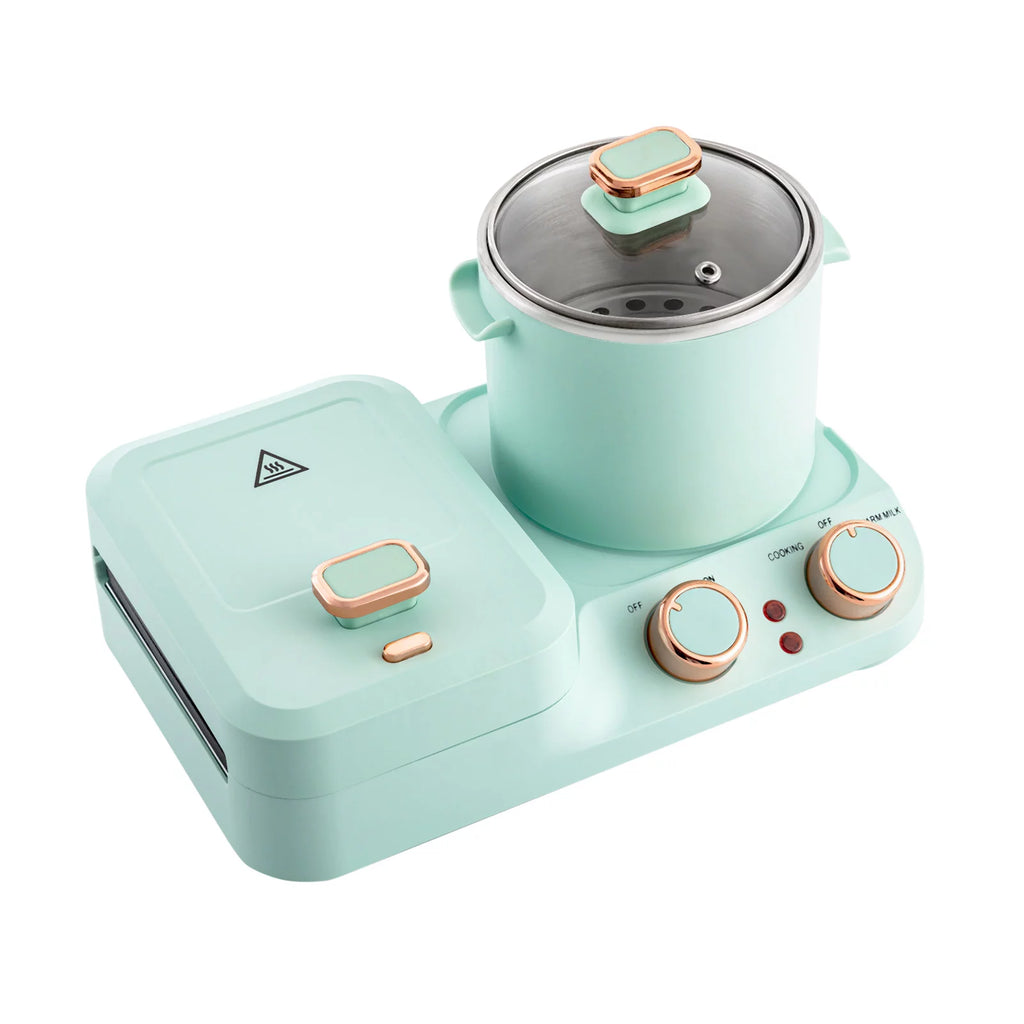 3 in 1 Breakfast Station with Frying Pan, Non-stick Plate, Stockpot A64785