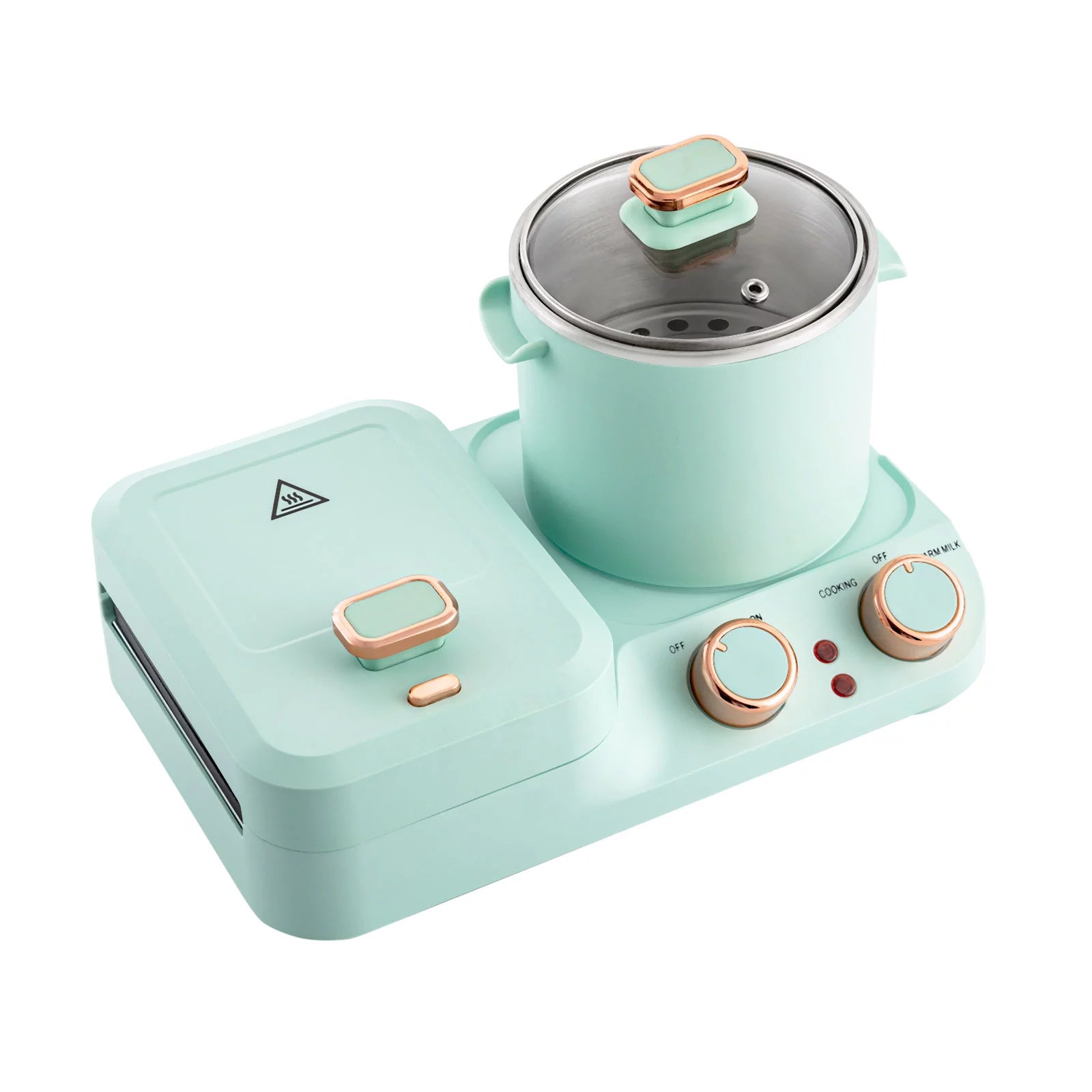 3 in 1 Breakfast Station with Frying Pan, Non-stick Plate, Stockpot A64785