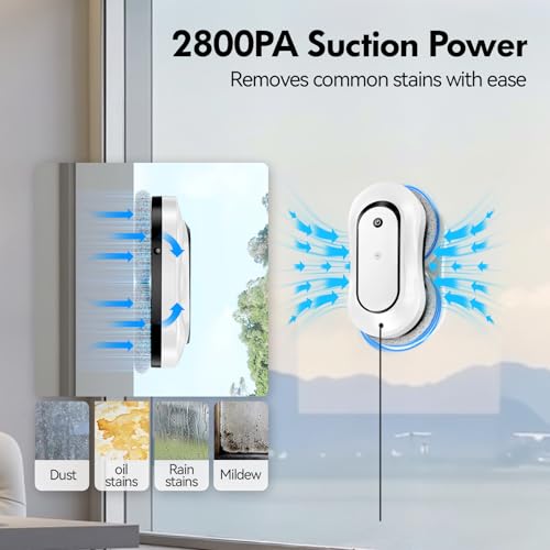 Window Cleaning Robot with Auto-Spray and 2800Pa Suction P202359