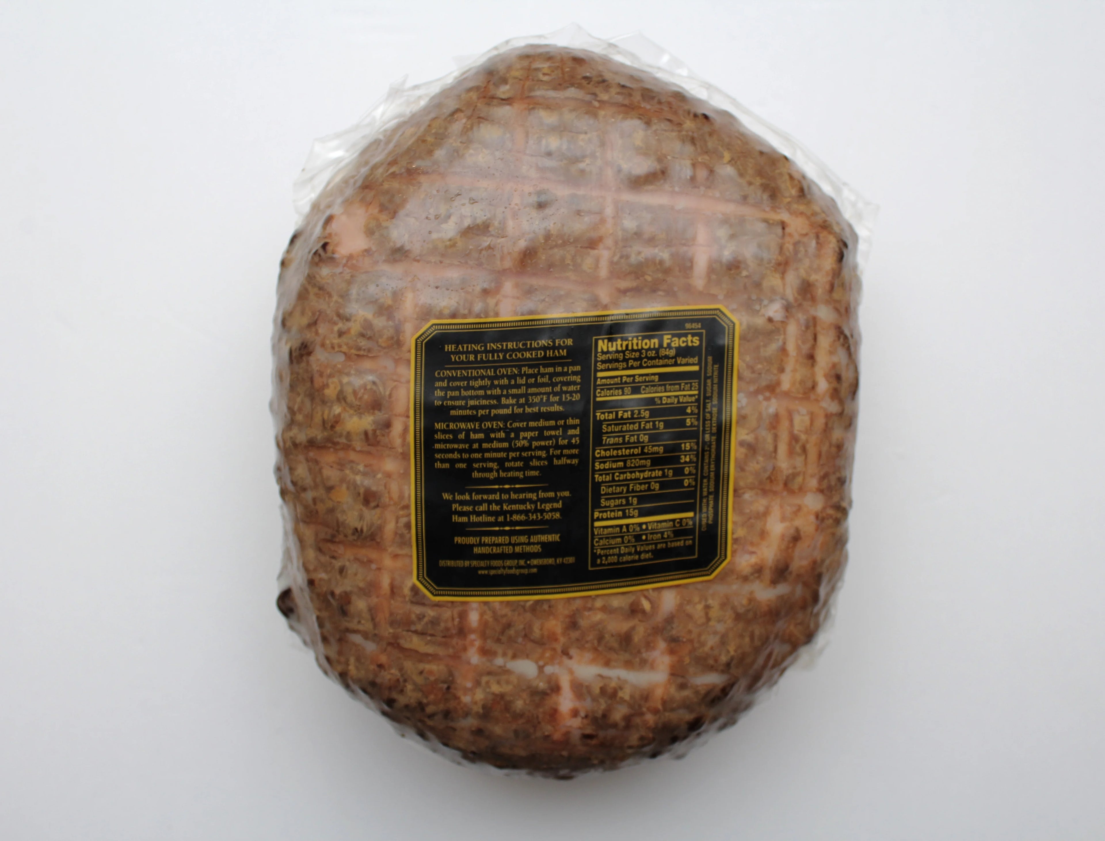 Smoked Ham, Gluten-Free, 3 oz Serving L926