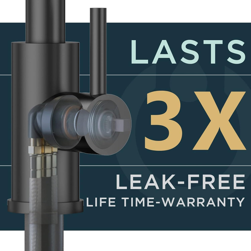 Black Kitchen Faucet with Pull Down Sprayer, High Arc Spout Y545