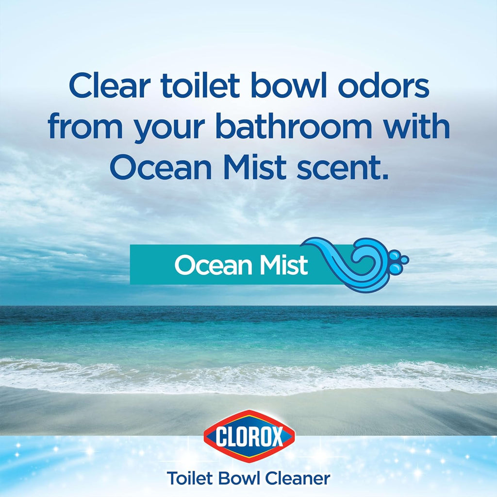 Toilet Bowl Cleaner, Clinging Bleach Gel, Ocean Mist, 24 oz, Pack of 2 V8777