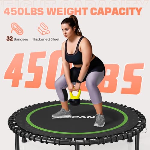 Foldable Mini Trampoline for Adults, 40/48 Inch Indoor Exercise Rebounder N9596