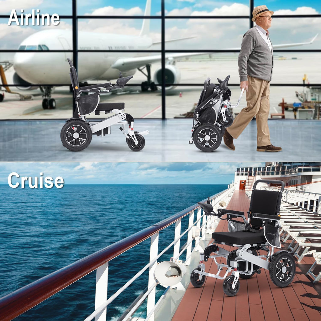 Foldable Motorized Wheelchair for Seniors, Portable Electric Wheelchair G6981