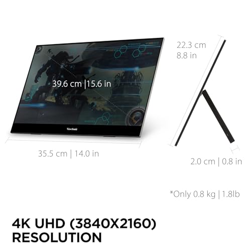 15.6 Inch 4K UHD Portable OLED Monitor with USB C and Built-in Stand W8055