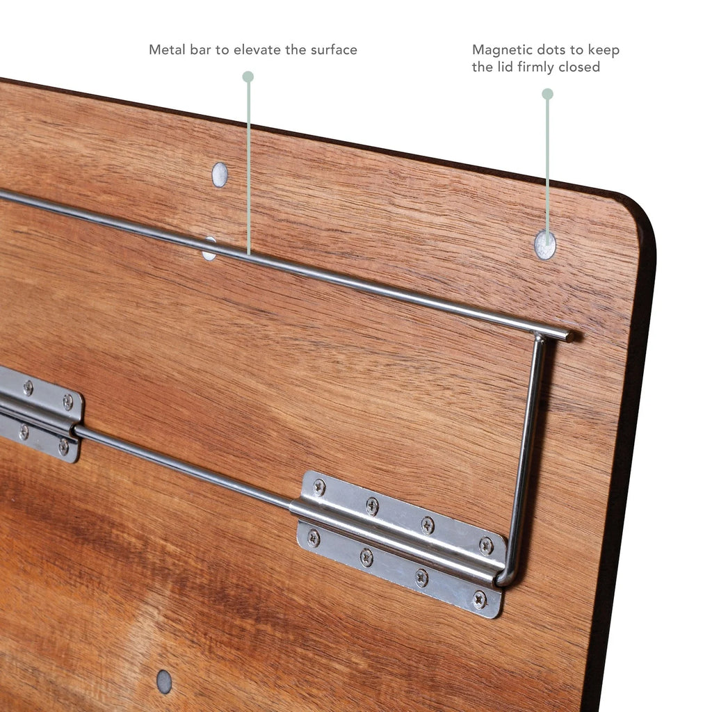 Acacia Wood Lap Desk with Storage F3966