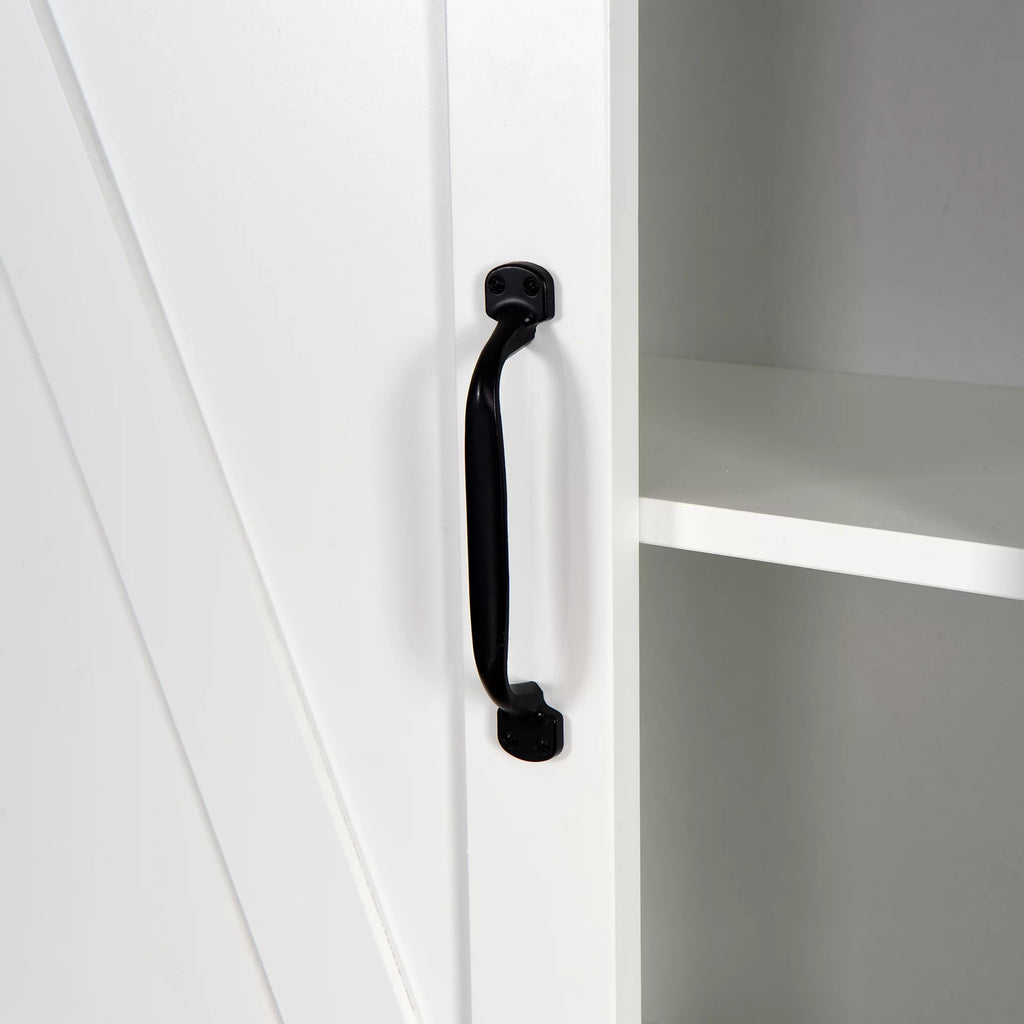 Over-the-Toilet Storage Cabinet with Adjustable Shelves and Barn Door T1883