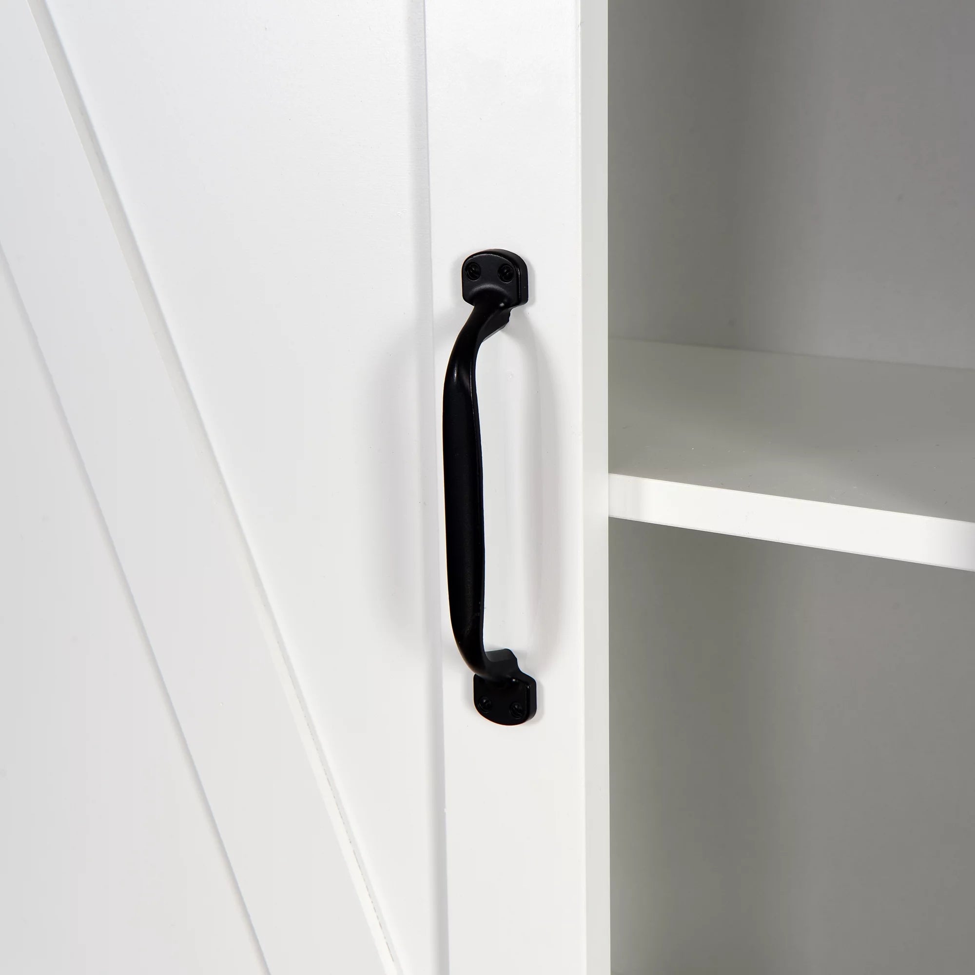 Over-the-Toilet Storage Cabinet with Adjustable Shelves and Barn Door T1883