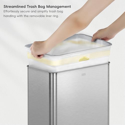 Touchless Motion Sensor Trash Can, 13.2 Gallon, Brushed Stainless Steel A497976