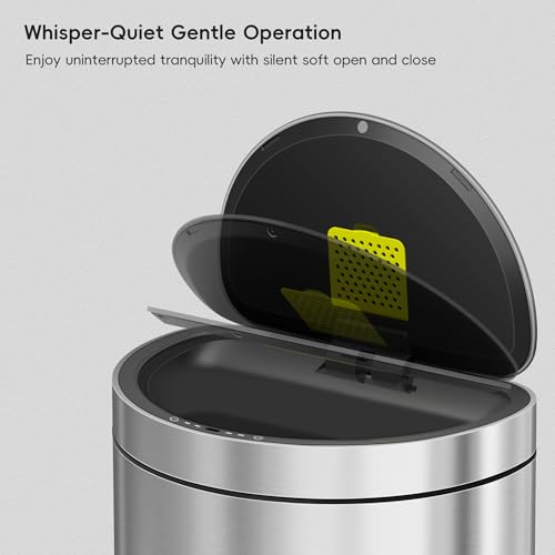 Touchless Motion Sensor Trash Can, 13.2 Gallon, Brushed Stainless Steel A497976