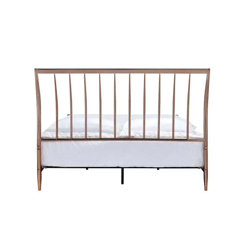 Contemporary Queen Metal Frame Sleigh Bed Z36871