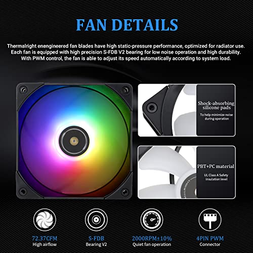 240mm ARGB Water Cooling CPU Cooler with Dual PWM Fans B340