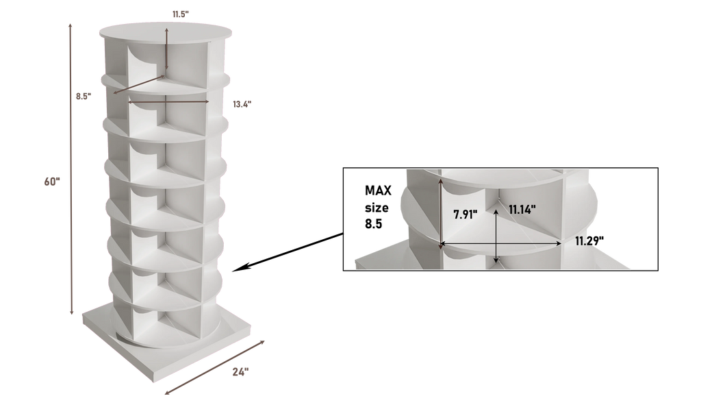 360° Rotating Shoe Rack 7-Tiers Organizer, Holds 28 Pairs N309541