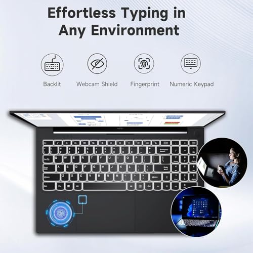 15.6" IPS FHD Laptop, Intel 6 Core i3, 8GB RAM 256GB SSD, Backlit Keyboard, Fingerprint, Wi-Fi 6, Win 11 P765767