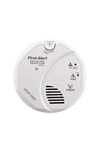 Wireless Photoelectric Smoke and Carbon Monoxide Combo Alarm with Voice and Location I724387