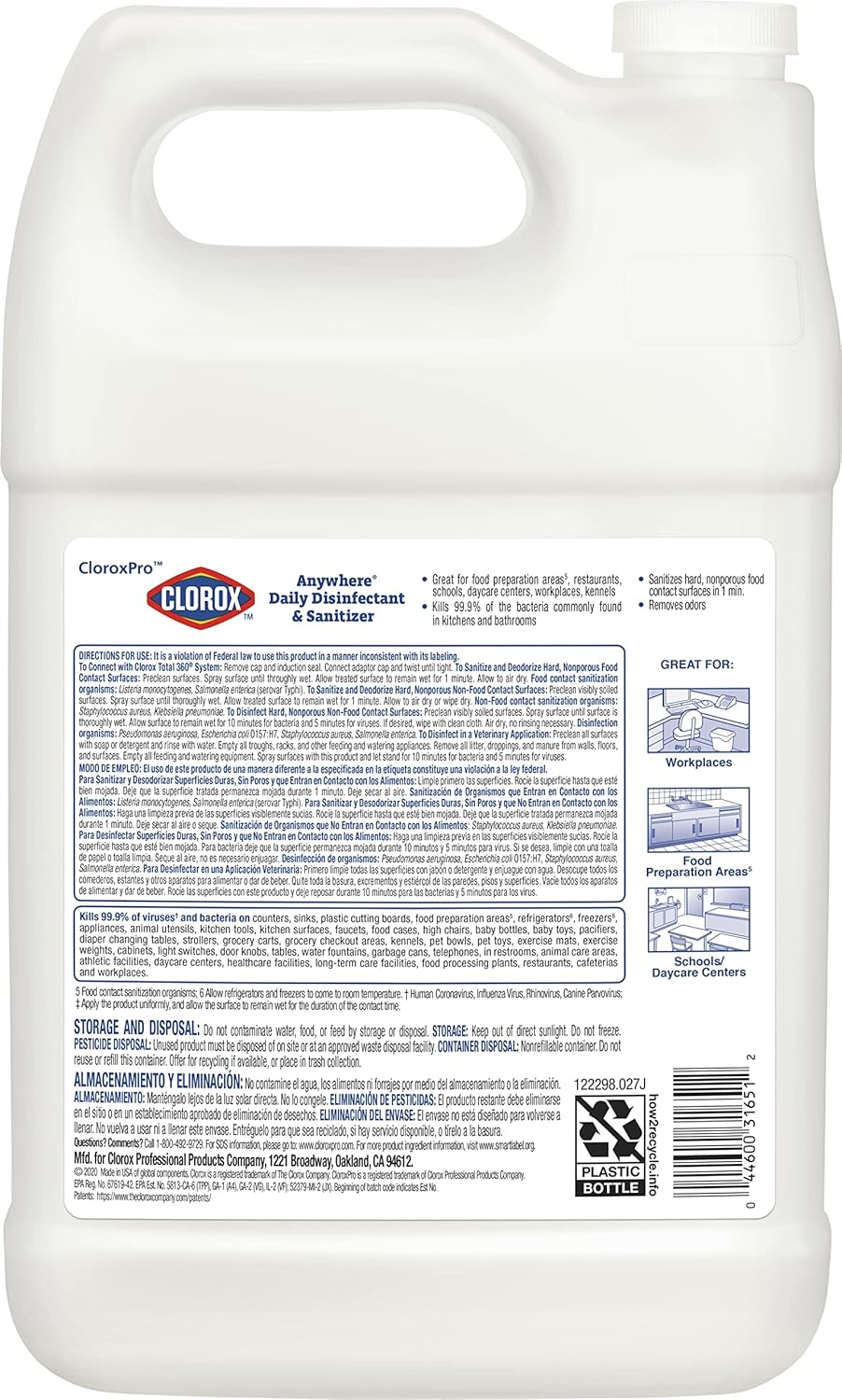Daily Disinfectant and Sanitizing Spray, 128 Ounces Q386699