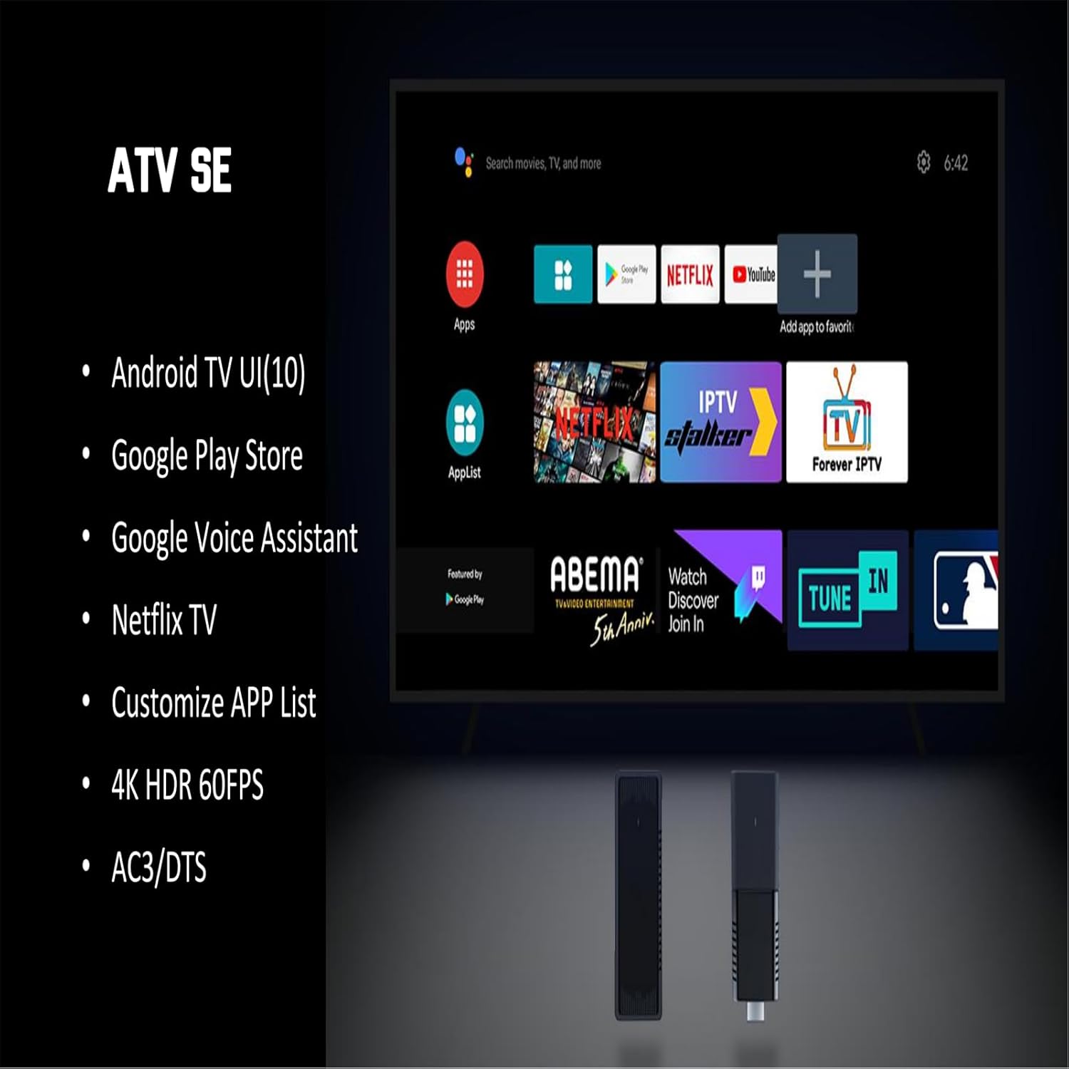 4K Smart TV Stick with Voice Remote Control M11086