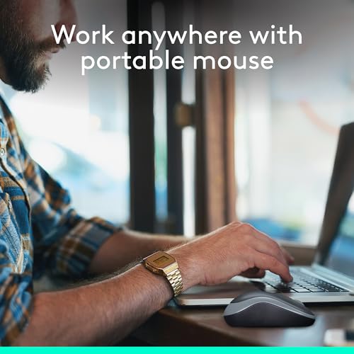 Wireless Mouse, 2.4GHz USB Receiver, 12-Month Battery, 1000 DPI Optical Tracking I608686