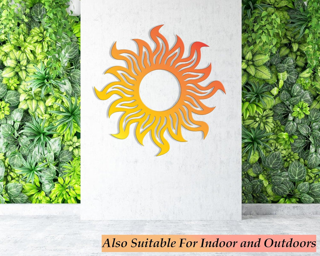 Sun Metal Wall Art - Large Hanging Sunburst Decoration V982171